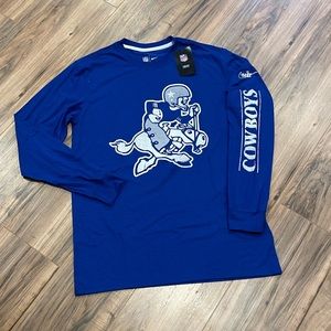 Men's Nike Royal Dallas Cowboys Fashion Tri-Blend Long Sleeve T-Shirt